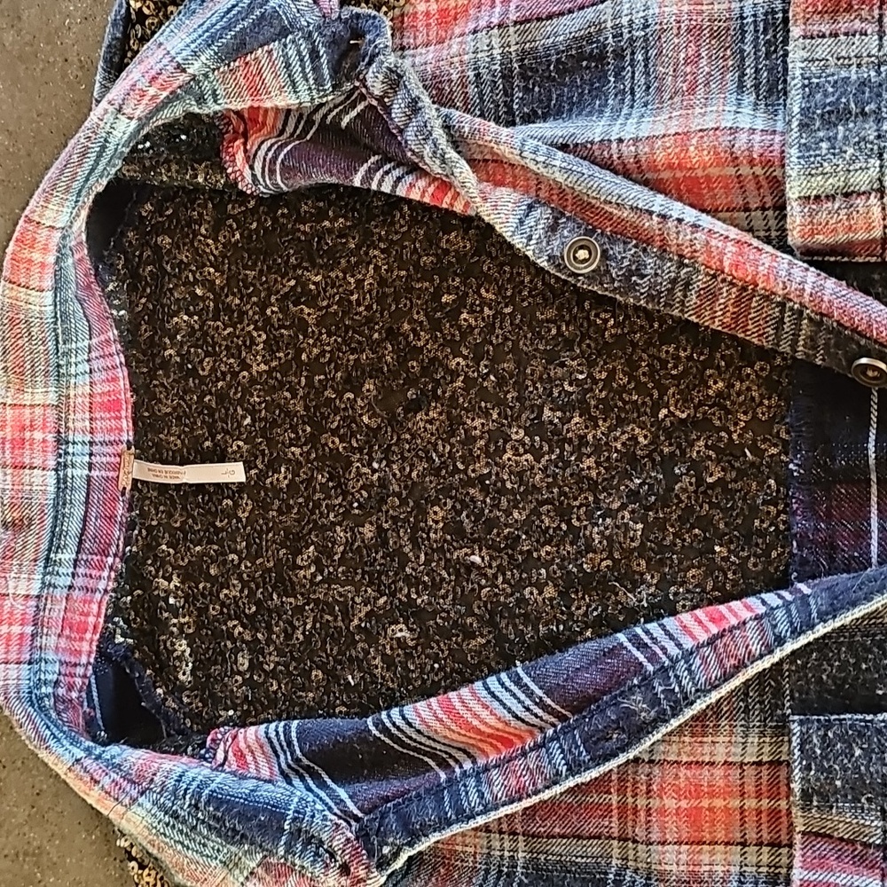 Free People Sequin Western Flannel Top - Picture 8 of 16